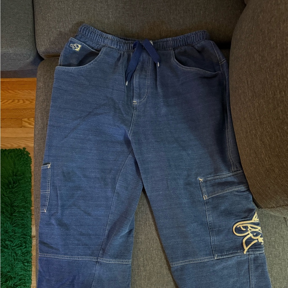 Joggers that look like jeans. By School Of Hard Knocks.